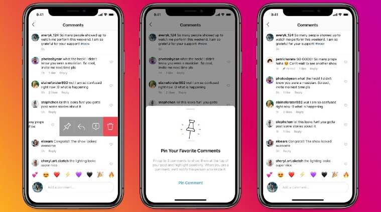 Pin Comments in Instagram