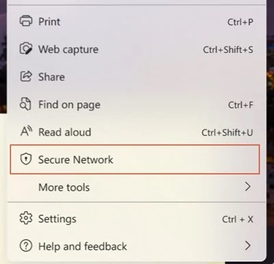 Microsoft Edge Secure Network