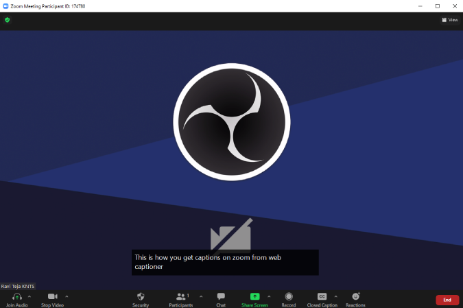 Closed Captions in Zoom