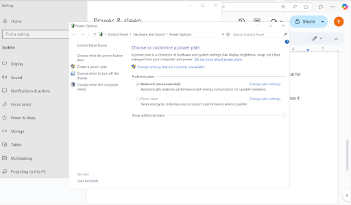 Change Your Power Settings