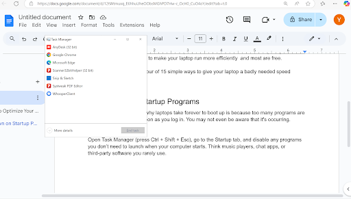 Cut Down on Startup Programs