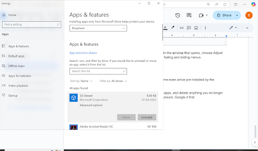 Uninstall Apps You Don’t Use